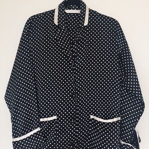 Victoria's Secret Polka Dot Pajama Set Blk & Wht S